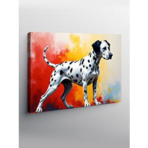 Kanvas Tablo Noktalı Dalmaçyalı Köpek 100x140 cm