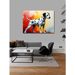 Kanvas Tablo Noktalı Dalmaçyalı Köpek 100x140 cm