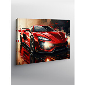 Kanvas Tablo Kırmızı Spor Araba 50x70 cm