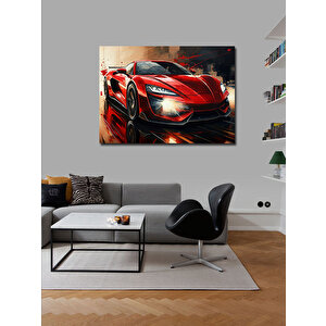 Kanvas Tablo Kırmızı Spor Araba 50x70 cm