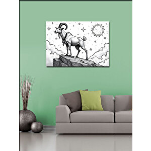 Kanvas Tablo Dağ Keçisi Tasarımı 50x70 cm