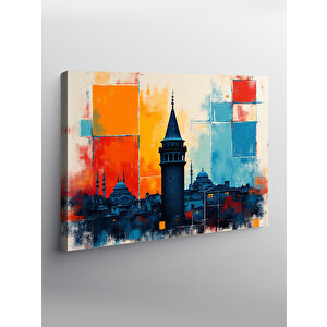 Kanvas Tablo Galata Kulesi İllüstrasyonu 50x70 cm