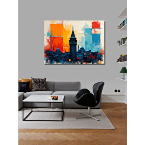 Kanvas Tablo Galata Kulesi İllüstrasyonu 50x70 cm