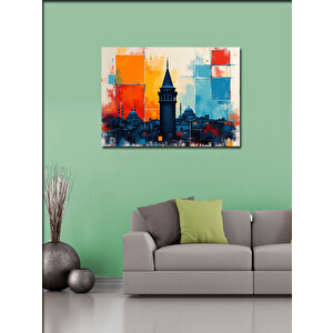 Kanvas Tablo Galata Kulesi İllüstrasyonu 50x70 cm