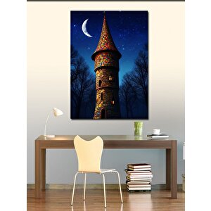 Kanvas Tablo Gece Kulesi 70x100 cm