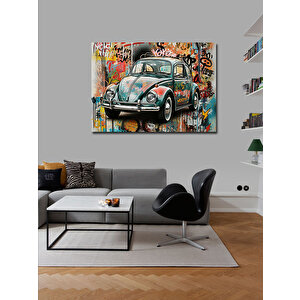 Kanvas Tablo Vintage Vosvos Araba 50x70 cm