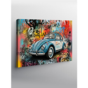 Kanvas Tablo Grafitili Vosvos Araba 50x70 cm