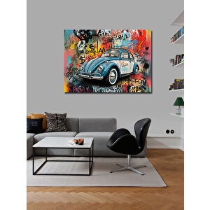 Kanvas Tablo Grafitili Vosvos Araba 50x70 cm