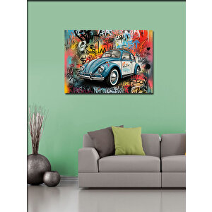 Kanvas Tablo Grafitili Vosvos Araba 50x70 cm