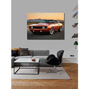Kanvas Tablo Turuncu Klasik Araba 50x70 cm
