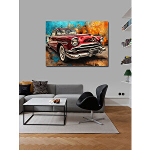 Kanvas Tablo Kırmızı Klasik Araba 50x70 cm