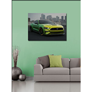 Kanvas Tablo Yeşil Spor Araba 70x100 cm