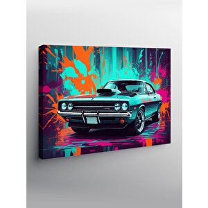 Kanvas Tablo Renkli Klasik Araba 70x100 cm
