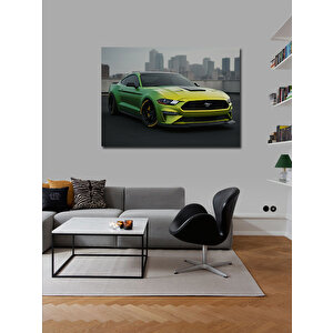 Kanvas Tablo Yeşil Spor Araba 100x140 cm