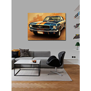 Kanvas Tablo Klasik Mustang Araba 70x100 cm