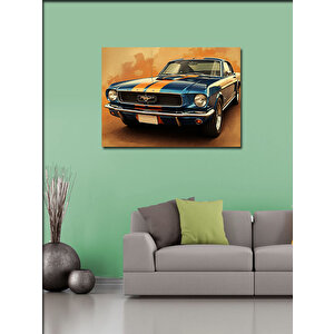 Kanvas Tablo Klasik Mustang Araba 70x100 cm