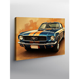 Kanvas Tablo Klasik Mustang Araba