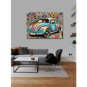 Kanvas Tablo Grafitili Vosvos Araba 100x140 cm