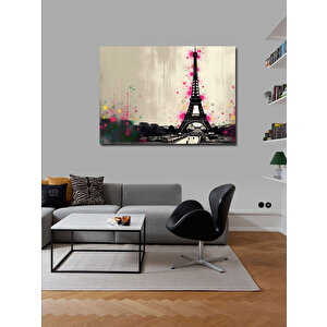 Kanvas Tablo Soyut Eyfel Kulesi Tasarımı 70x100 cm