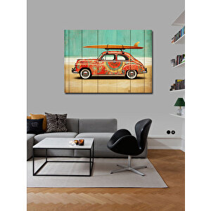 Kanvas Tablo Surf Tahtalı Retro Araba 50x70 cm