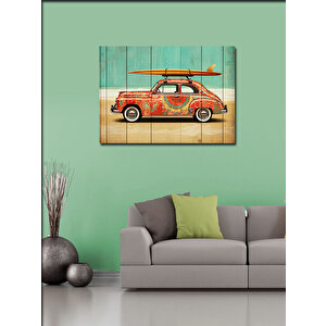 Kanvas Tablo Surf Tahtalı Retro Araba 50x70 cm