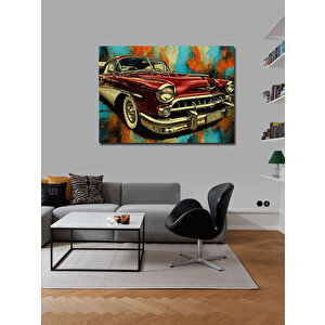 Kanvas Tablo Retro Klasik Araba 100x140 cm