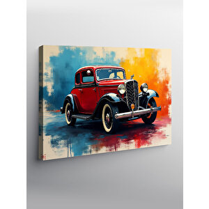Kanvas Tablo Kırmızı Klasik Araba 50x70 cm
