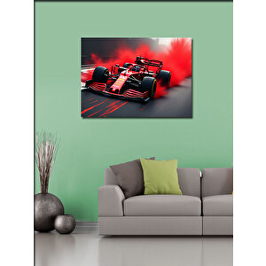 Kanvas Tablo Kırmızı Formula 1 Arabası 70x100 cm