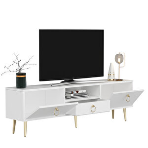 Drop Tv Ünitesi Beyaz-Altın