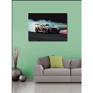 Kanvas Tablo Pistte Drift Arabası 70x100 cm