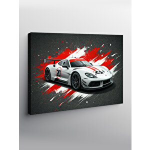 Kanvas Tablo Beyaz Spor Araba 70x100 cm