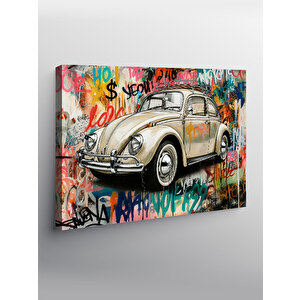 Kanvas Tablo Sokak Grafiti Arabası 50x70 cm