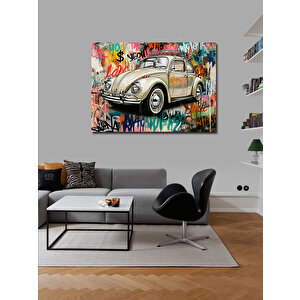 Kanvas Tablo Sokak Grafiti Arabası 50x70 cm