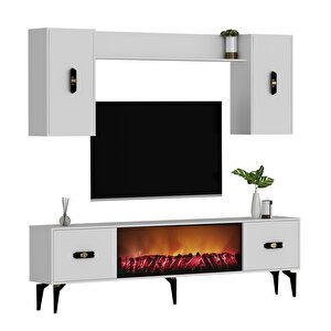 Fly 180 Cm Şömi̇neli̇ (b) Tv Üni̇tesi̇ Takimi Beyaz-beyaz