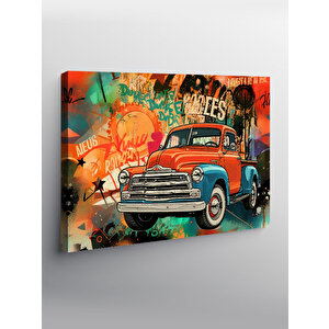 Kanvas Tablo Retro Çiftlik Arabası 70x100 cm