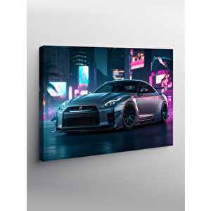 Kanvas Tablo Neon Işıklı Spor Araba 50x70 cm