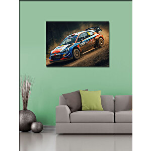 Kanvas Tablo Ralli Arabası Aksiyonu 50x70 cm