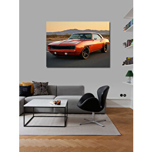 Kanvas Tablo Kırmızı Klasik Spor Araba 50x70 cm