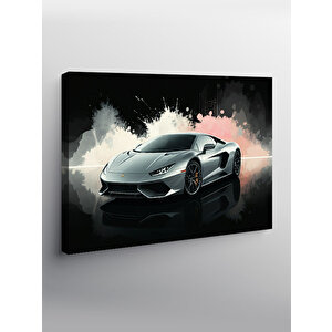 Kanvas Tablo Gri Spor Araba Tasarımı 50x70 cm