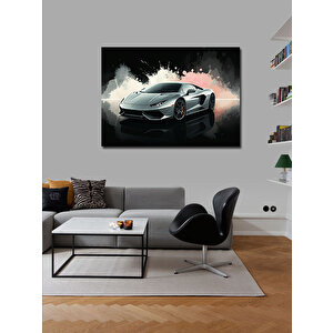 Kanvas Tablo Gri Spor Araba Tasarımı 50x70 cm