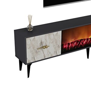 Si̇nta 180 Cm Şömi̇neli̇ (b) Tv Üni̇tesi̇ Takimi Antrasit-efesmermer