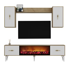 Si̇nta 180 Cm Şömi̇neli̇ (b) Tv Üni̇tesi̇ Takimi Safir-beyaz