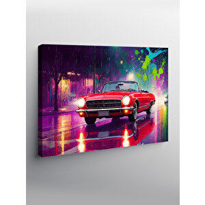 Kanvas Tablo Gece Klasik Araba Aksiyonu 50x70 cm