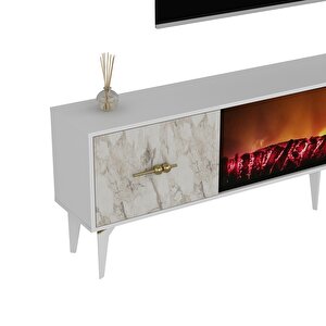 Si̇nta 180 Cm Şömi̇neli̇ (b) Tv Üni̇tesi̇ Takimi Beyaz-efesmermer
