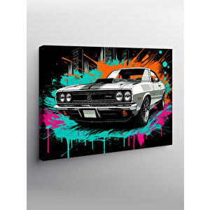 Kanvas Tablo Grafitili Klasik Araba 50x70 cm