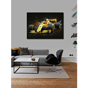 Kanvas Tablo Sarı Formula 1 Arabası