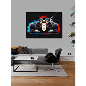 Kanvas Tablo Kırmızı Formula 1 Yarış Arabası 70x100 cm