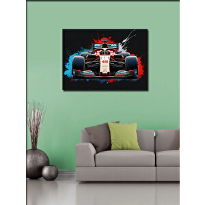 Kanvas Tablo Kırmızı Formula 1 Yarış Arabası 70x100 cm