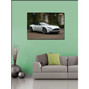 Kanvas Tablo Beyaz Spor Araba Modeli 100x140 cm