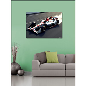 Kanvas Tablo Pistte Formula 1 Arabası 50x70 cm